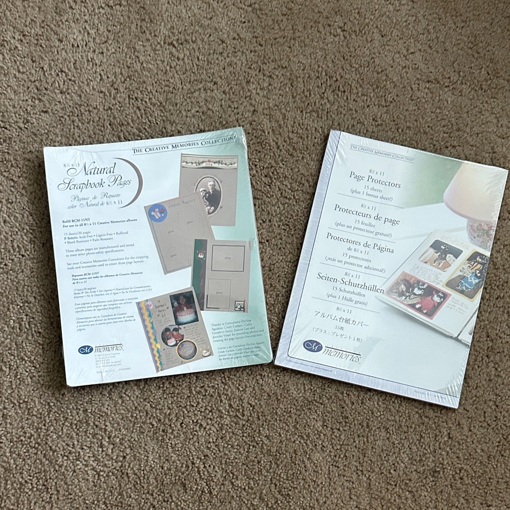 Creative Memories Heritage Natural Scrapbook Set with Page Protectors